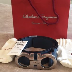 Salvatore Ferragamo Men Belt Brand New Dutch Blue